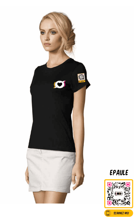 T-shirt Noir FindyourMate Femme